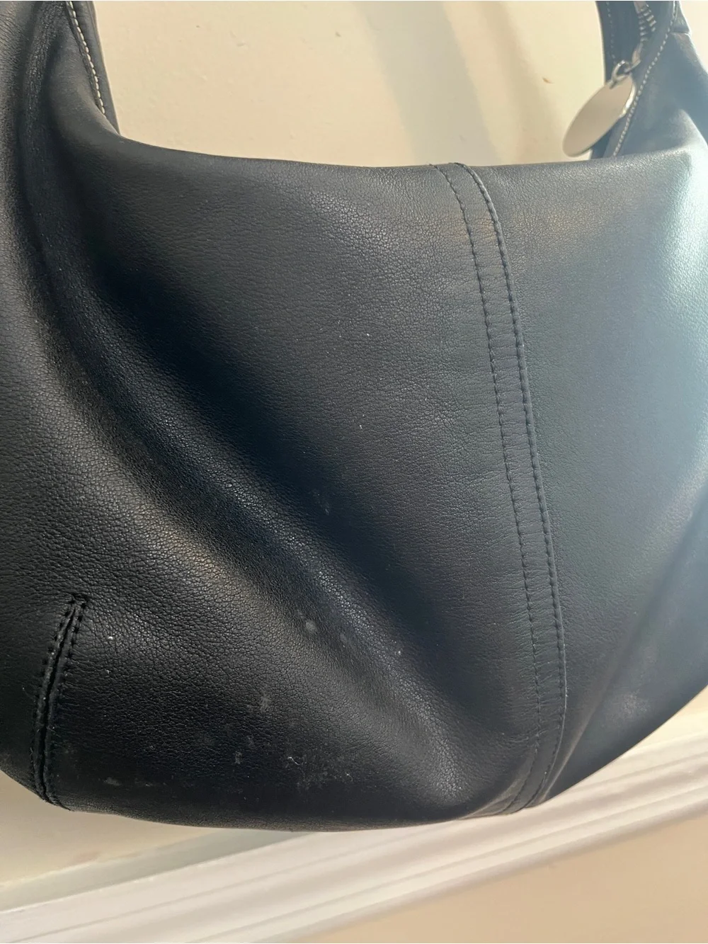 Vintage Coach Black Leather Ergo Hobo Shoulder Bag